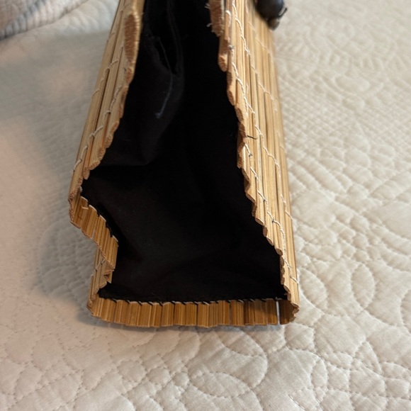 Vintage collapsible Natural Bamboo Women’s Handbag boho cottage core - Picture 3 of 9